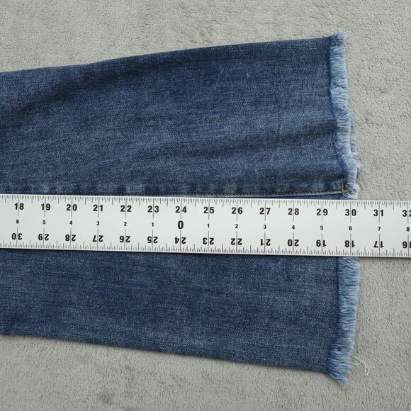 Southern Grace Jeans Women's 18 Blue High-Rise Flare Denim 30" Inseam Distressed - Picture 4 of 15